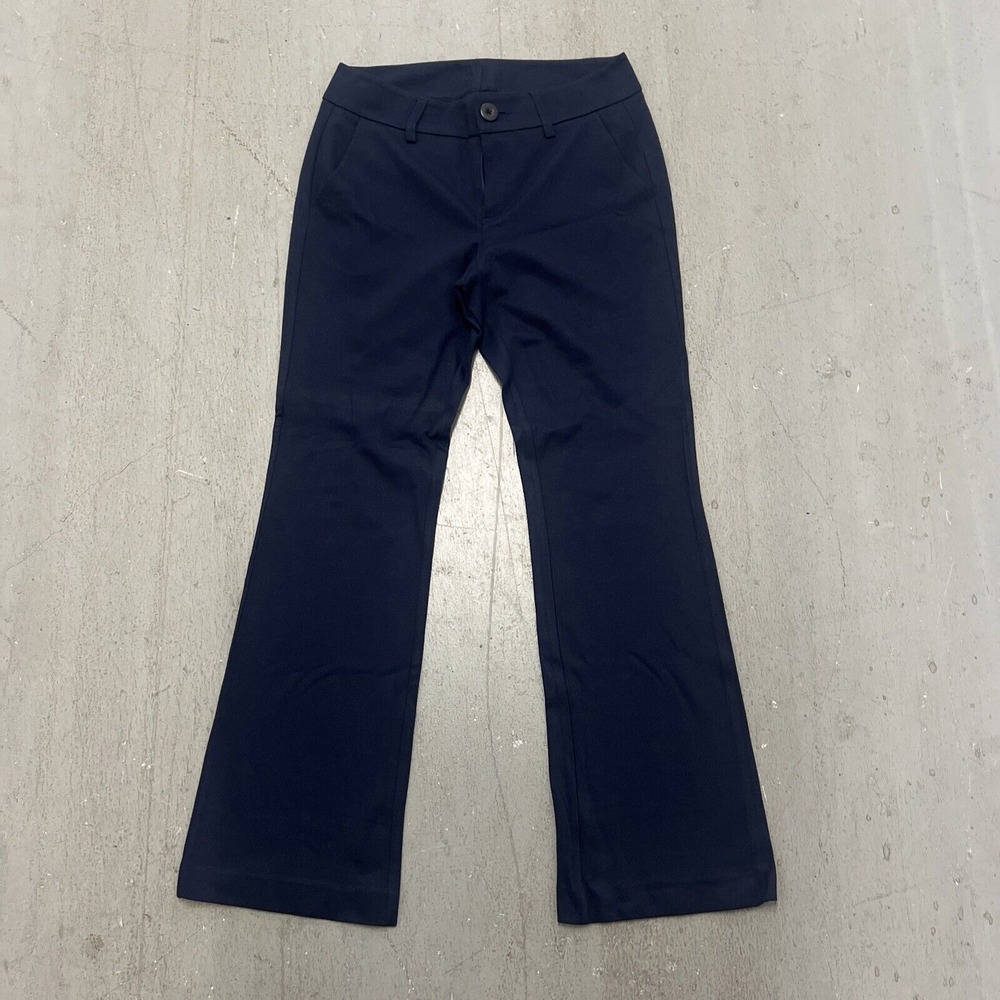 Cabi Women's Flared Work Pants Navy Blue Size 6 Career‎ Office Trousers Stretch
